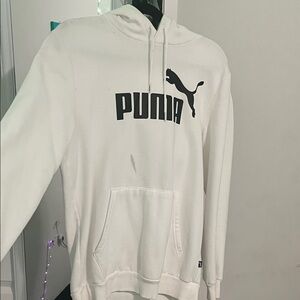 PUMA Men's White Hoodie Sweater